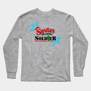 christmas Santa's favorite Soldier Long Sleeve T-Shirt